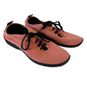 Arcopedico Salmon Pink LS Knit On  the Go Oxfords Sneakers sz EU 37 / US 6.5